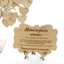 Arbol de firmas para 100 invitados para Xv años - Incluye árbol de firmas, cajita para guardar los corazones, letrero de instrucciones y 100 corazones - Multicolor - Ver 3