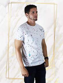 Playera Moteada de Colores - Blanco - Ver 2
