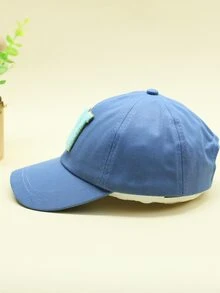 1pc Unisex Kids' Baseball Cap For Outdoors, Sun Protection, Fashionable And Personalized Sun Hat For Cycling - Blue - View 5