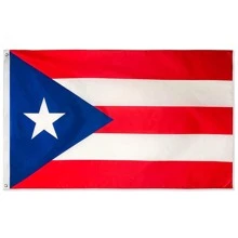 Pr Puerto Rico Flag 3x5FT 90x150cm Hanging Puerto Rican National Flags Polyester Banner For Decoration - Multicolor - View 1