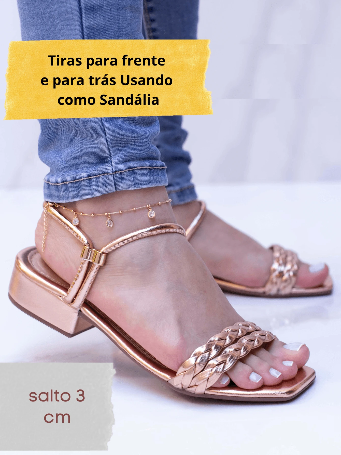 Women Flat Sandals - 銅色 - 查看 1