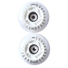 Paquete de 2 llantas de 80 mm Con Luz LED Para Patines En Linea - Blanco - Ver 2