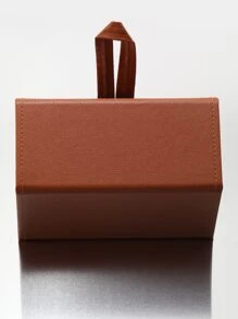 1 Miếng Nhiều lớp Gấp lại Da giả Kính mắt Loại vỏ Với 5 Ngăn , Có thể mang đi & Được treo lên , Đối với Đúng mốt Kính Lưu trữ - màu nâu - Xem 3