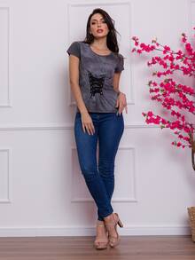 Women Tops - Gris foncé - Voir 3