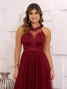 Grife Velasco Women Party Dresses - Burgundy - View 4