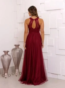 Grife Velasco Women Party Dresses - Burgundy - View 2