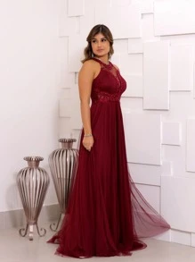 Grife Velasco Women Party Dresses - Burgundy - View 5