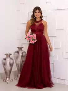 Grife Velasco Women Party Dresses - Burgundy - View 6