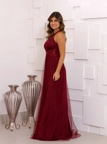 Grife Velasco Women Party Dresses - Burgundy - View 7