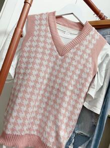 Women Sweater Vests - Màu Hồng baby - Xem 1