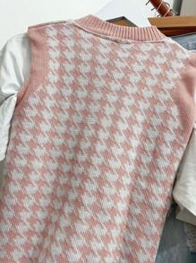 Women Sweater Vests - Màu Hồng baby - Xem 3