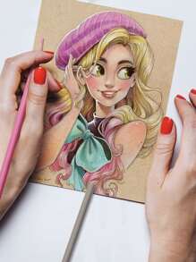1set Mixed Color Colored Pencil Set, Soft Core Oil Based Pre-sharpened Pencils, Ideal For Beginners, Portrait And Skin Artists - Multicolor - View 6
