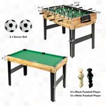 Costway 10-in-1 Combo Game Table Set, Multi Game Table for Home, Game Room - Black - View 9
