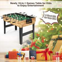 Costway 10-in-1 Combo Game Table Set, Multi Game Table for Home, Game Room - Black - View 6