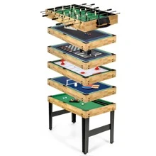 Costway 10-in-1 Combo Game Table Set, Multi Game Table for Home, Game Room - Black - View 10