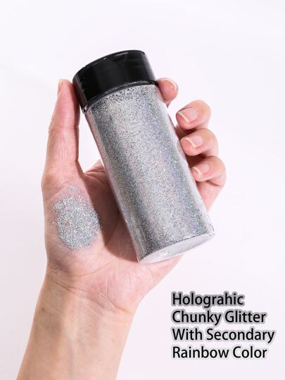 80 g/2,85 oz holografiskt ultrafint glitter, 1/128" hartsglitterpaljetter, holografiskt nagelglitter, gör-det-själv-nagelglitterflingor