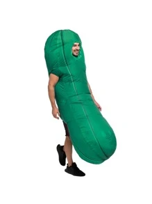 JOYIN Pickle Inflatable Costume For Adult, Full-Body Air Blow Up Costumes, Funny Pickle Costumes For Halloween Costume Parties - 綠色 - 查看 1