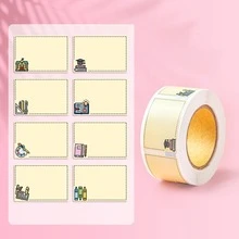 גליל אחד מדבקה עם תווית משלוח עם דוגמה מצוירת אקראית - ריבוי צבעים - ראה 7