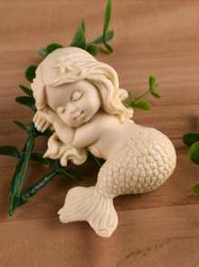 1 件美人魚形狀矽膠模具適用於慕斯、巧克力、蛋糕、冰淇淋,2 件更超值 - 粉色 - 查看 5