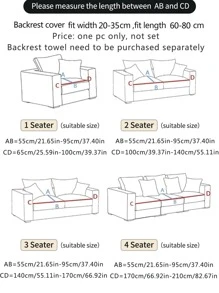 1pc Universal Elastic Corn Velvet Sofa Cover, Stretchable Full Package Cushion Cover, Washable Dustproof And Stain Resistant Sofa Slipcover - Màu xám đen - Xem 9