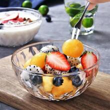6pcs/set Glass Bowl Crystal Salad Fruit Bowl Gift Set - Clear - View 2