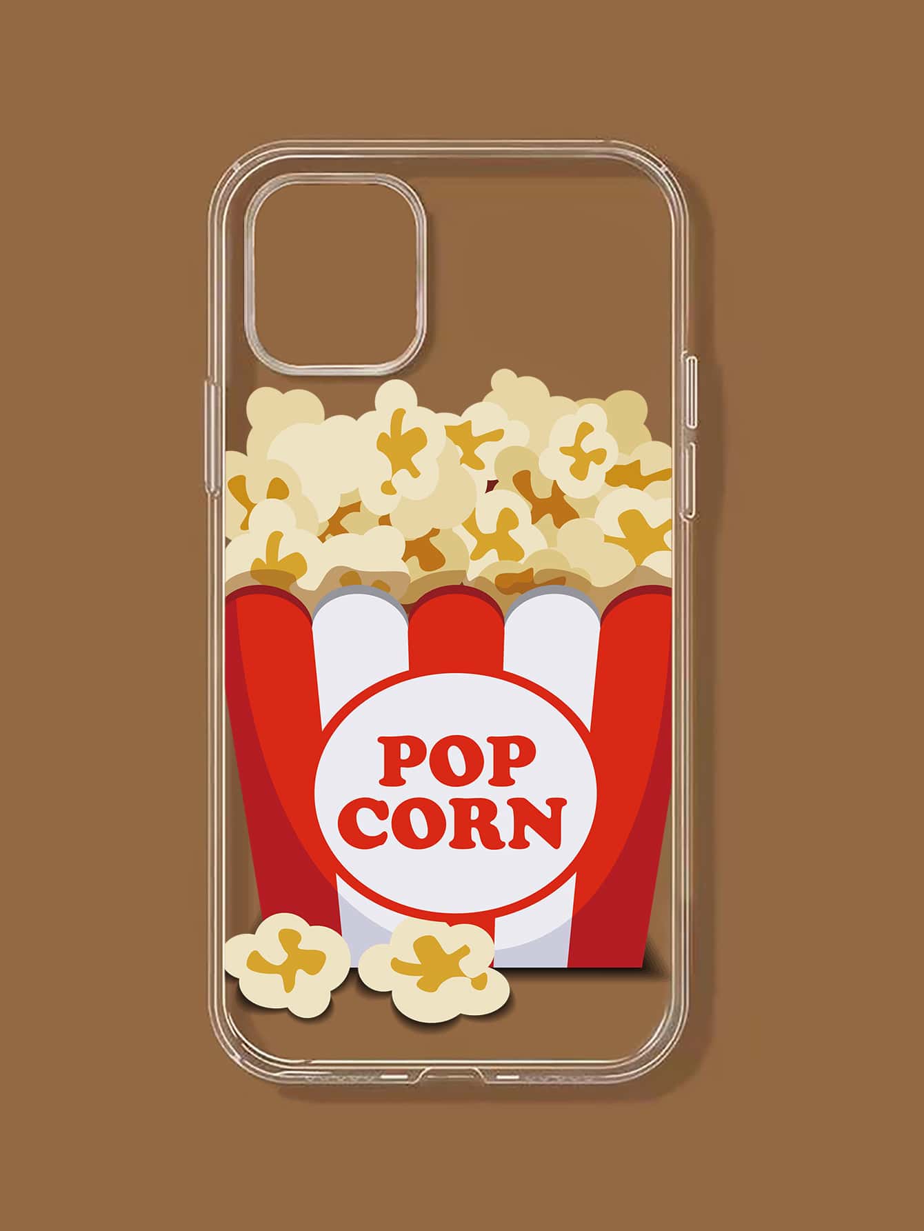 Popcorn Pattern Clear Phone Case | SHEIN USA