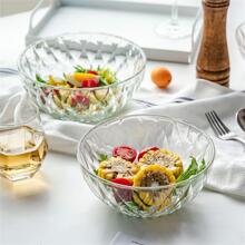 6pcs/set Glass Bowl Crystal Salad Fruit Bowl Gift Set - Clear - View 9