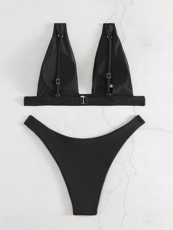 Solid Black Sexy Bikini SHEIN USA