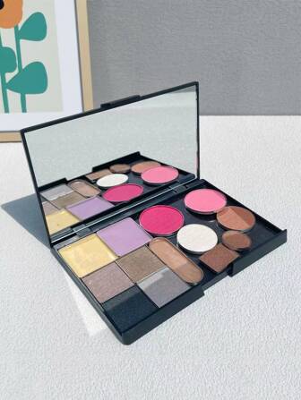 1pc Original Empty Magnetic Makeup Palette With Mirror, For Diy Eyeshadow Refill And Customizing (Without Pans),Makeup,Cheap,Room Decor,Vanity,Travel,Bedroom,Makeup Accessories
