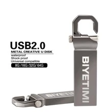 Biyetimi NUEVO Memoria USB flash USB 64GB Memoria USB 32GB Pendrive 128GB U Disco de metal para celular, PC, automóvil y televisión, Regalo para teléfono PC automóvil y TV - Negro - Ver 4