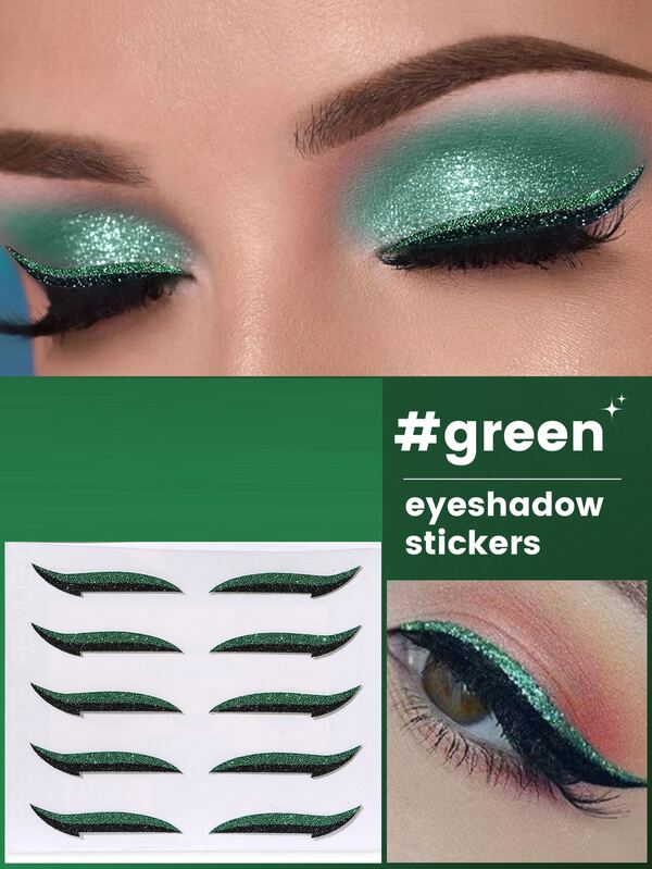 Tattoo Sticker,1 Sheet Glitter Eyeliner Temporary Tattoos For Women