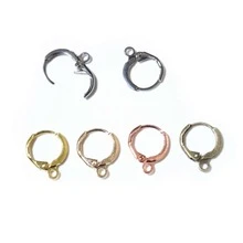 20pcs 14x12mm Thick French Earring Hooks Wire Clips Bronze Gold Silver Color DIY Jewelry Making Findings Accessories - Gun Black - View 3