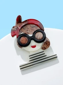 1pc Cartoon Hairband Shape Brooch For Women, Suitable For Clothing Collar, Bag, Suit Decoration
