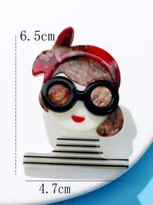 1pc Cartoon Hairband Shape Brooch For Women, Suitable For Clothing Collar, Bag, Suit Decoration