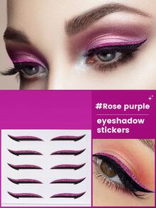 10 piezas Tatuaje de sombra de ojos en pegatina - Multicolor - Ver 2