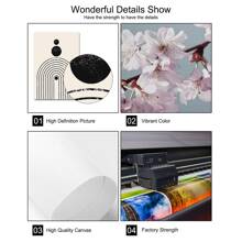 3入組/套當代黑色淺褐色的抽象繪畫&幾何圖案復古海報帆布印花現代簡約掛畫適用於客廳,臥室,家庭裝飾用品 - 杏色 - 查看 7