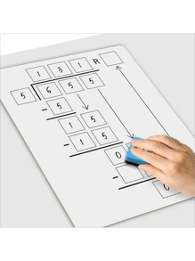 Portable Double-sided Whiteboard 9 X 12 Inch For Math Exercises, Erasable & Durable, Suitable For Children, Students, Classrooms, Homes, Educational Institutions, Etc. - White - View 2