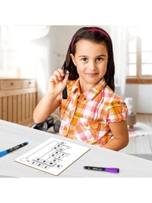 Portable Double-sided Whiteboard 9 X 12 Inch For Math Exercises, Erasable & Durable, Suitable For Children, Students, Classrooms, Homes, Educational Institutions, Etc. - White - View 4