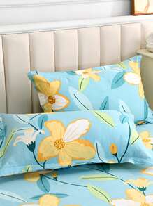 3pcs/set Cool & Breathable Bedding Set, With 1 Bed Sheet & 2 Pillowcases - Multicolor - View 2