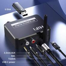 Adaptadores Rca Receptor Bluetooth 5.1convertidor Digital - Negro - Ver 5