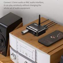 Adaptadores Rca Receptor Bluetooth 5.1convertidor Digital - Negro - Ver 8