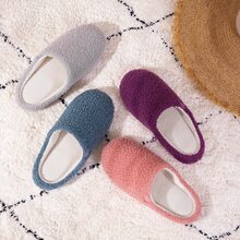 Women's Teddy Fleece Memory Foam Slip On Soft House Shoes Indoor Outdoor Ladies Slippers - 藍色 - 查看 7