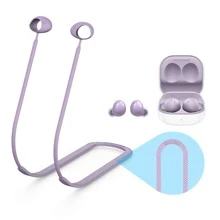 Headset Anti-lost Strap Silicone Neck String Compatible For Samsung Galaxy Buds 2 Headphone Stand Cord - Purple - View 1