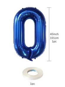Mtrong Te 1pc 40 Inch Number Shaped Balloon - Royal Blue - View 5