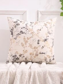 Miater Funda de cojín de planta metálica, funda de almohada de poliéster de estilo pastoral para decoración del hogar, inserto de almohada no incluido