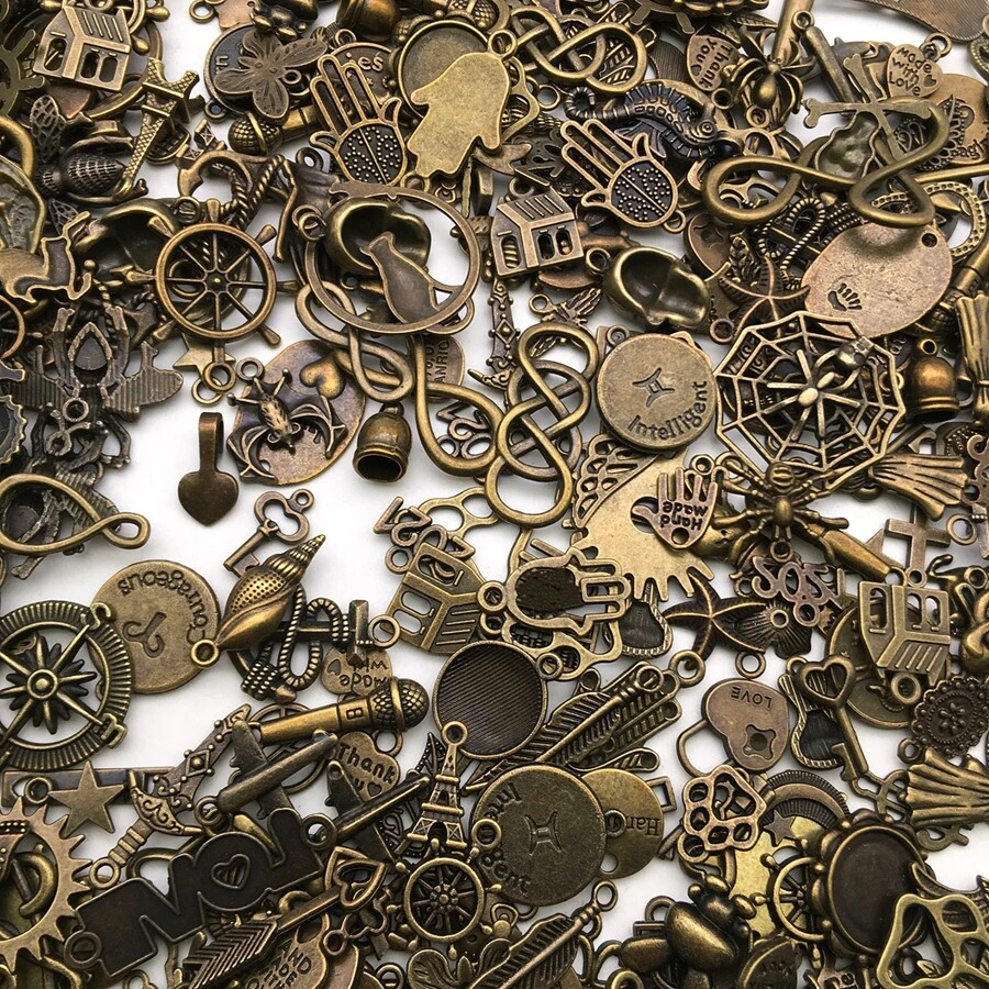 1 Gói Hỗn Hợp Ngẫu Nhiên Hợp Kim Đồng Cổ Mặt Dây Chuyền Nhỏ Tự Làm Cho Vòng Tay Vòng Cổ Hoa Tai Phụ Kiện Làm Trang Sức Vật Liệu Làm Trang Sức - Màu xanh Cadet - Xem 1