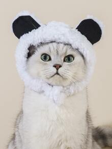 Bear Design Pet Hat - Black and White - View 6