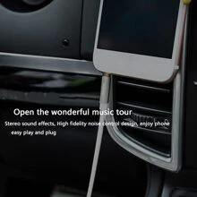 llano 3.5mm AUX Car Phone Audio Cable - Gold - View 3