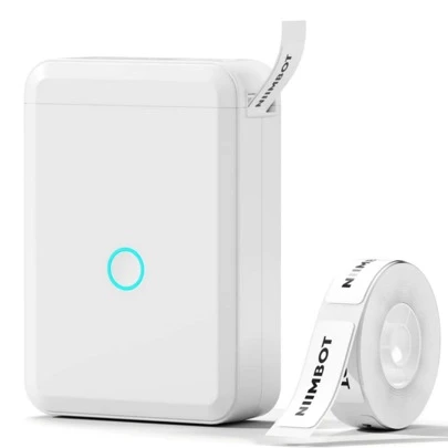  NIIMBOT D110 Label Maker Machine With Tape, Small Thermal Sticker Printer Portable Bluetooth Connection