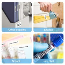 NIIMBOT D110 Label Maker Machine With Tape, Small Thermal Sticker Printer Portable Bluetooth Connection - Màu xanh lam - Xem 5